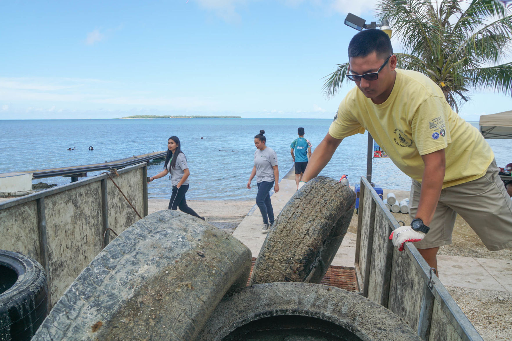 Guam in Photos 2019 - May - Volunteers clean Merizo Pier